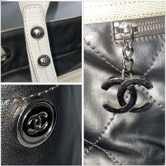 Authentic๐๏ธ Chanel Paris Biarritz MMโToteโShoulderโBag - Picture 6 of 15